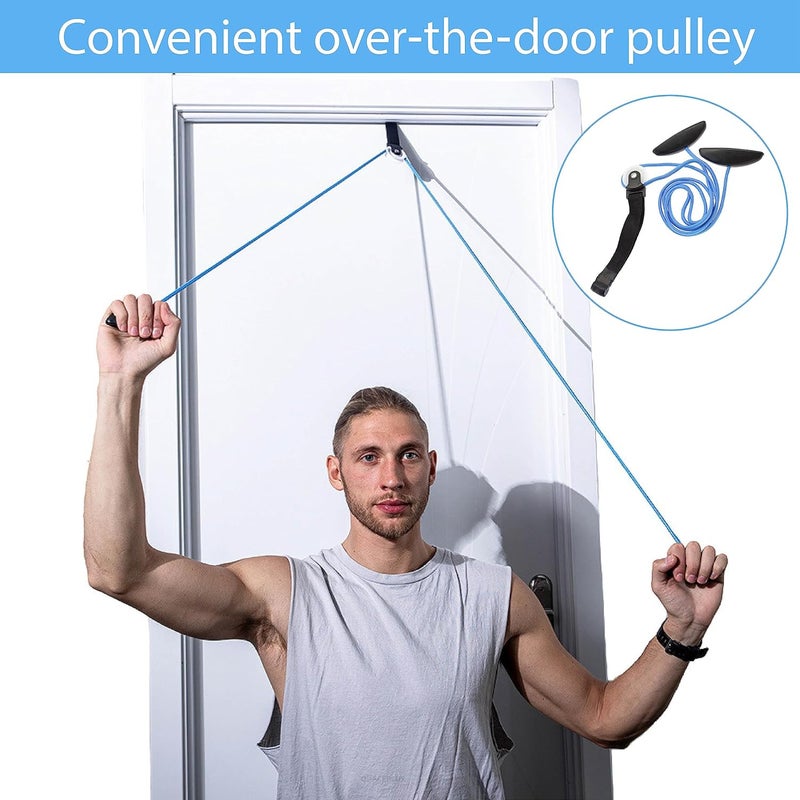 Zlongron pulleys for shoulder rehab over door,Helps promote recovery from surgery and shoulder pain relief，shoulder pulley for physical therapy，therapist choice shoulder pulley over the door (blue) - Image 3